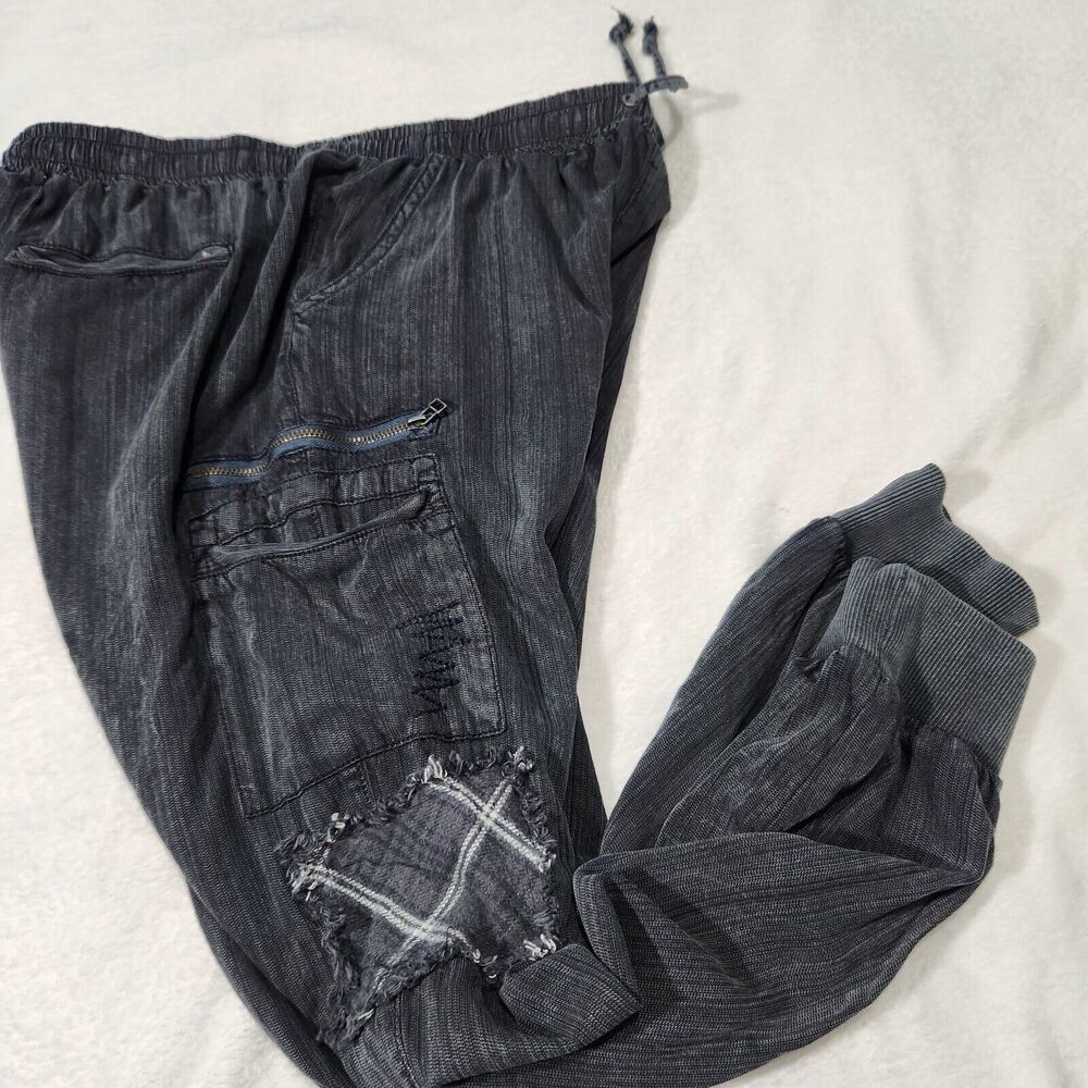 Vintage Havana Elastic Waist Joggers Pants Size Medium Black - Picture 10 of 13